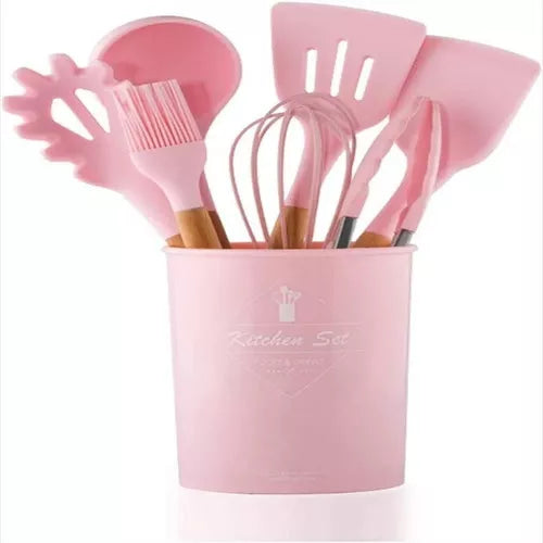 Set Utensilios Cocina 12 Piezas Silicona