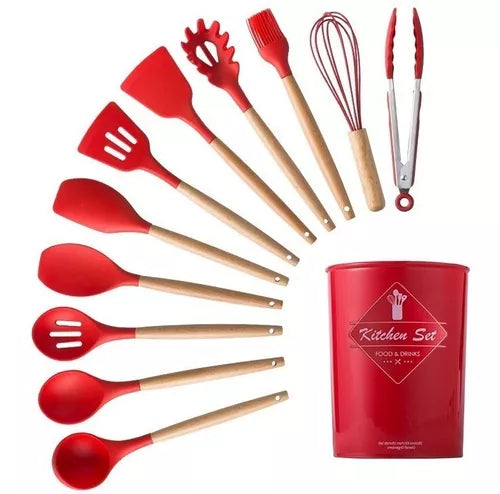 Set Utensilios Cocina 12 Piezas Silicona